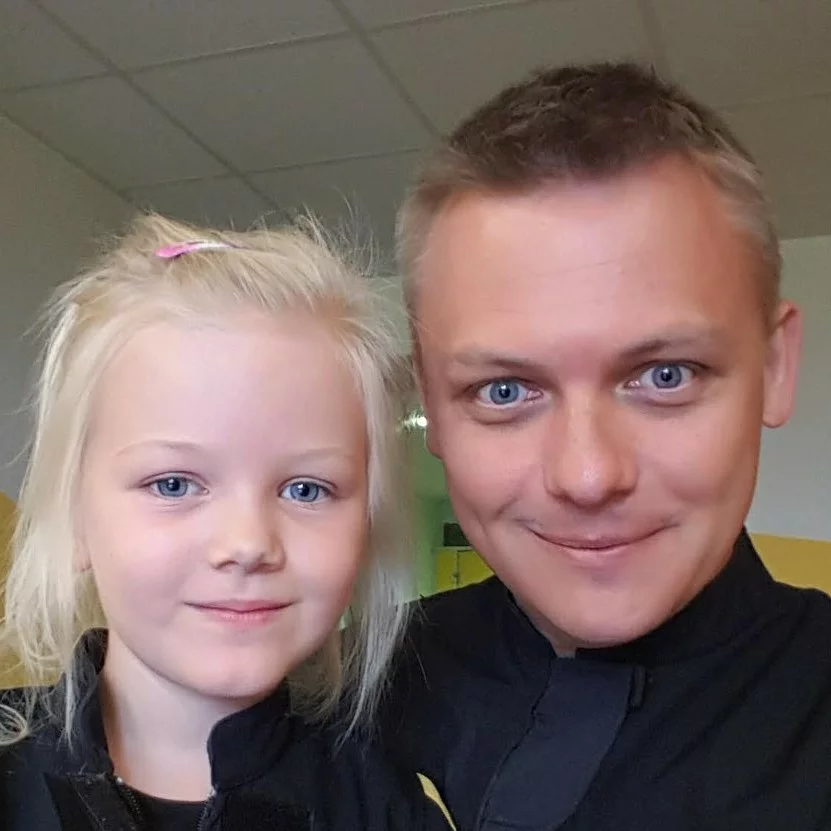 Piotr z córką